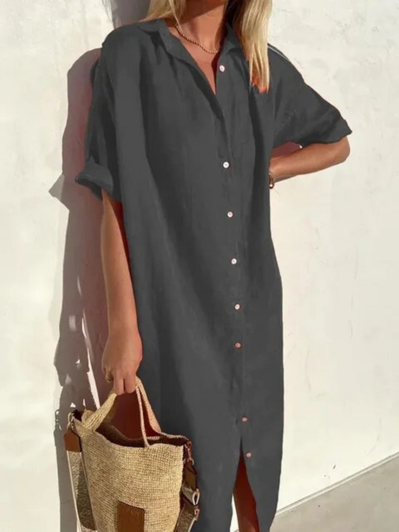 Summer Loose Cotton and Linen Dress