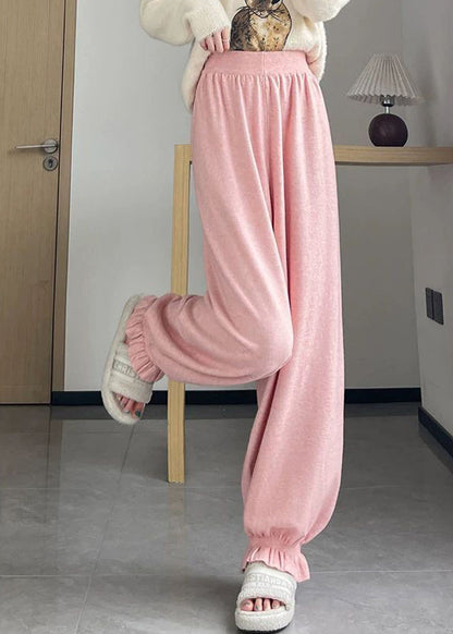 Pink High Waist Harem Pants Fall