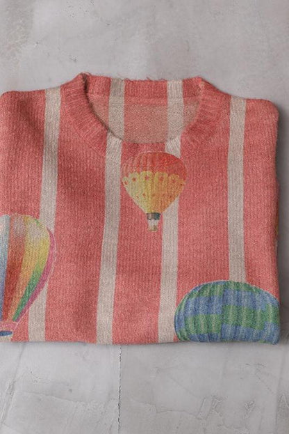 Hot Air Balloon Loose Warm Sweater