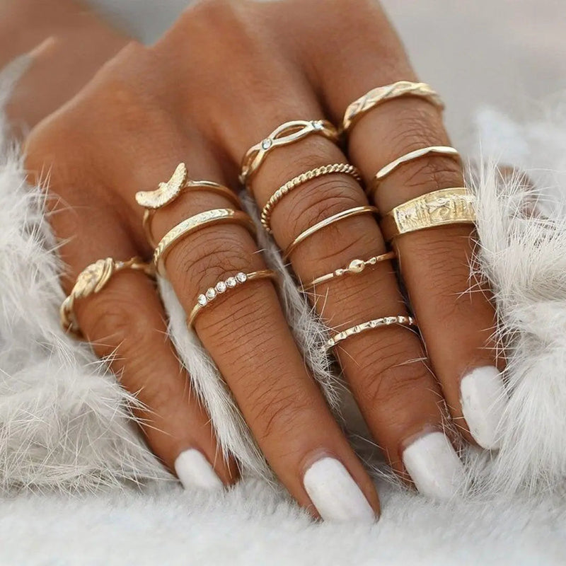 Unique Rings Set With 8 to 12 Rings