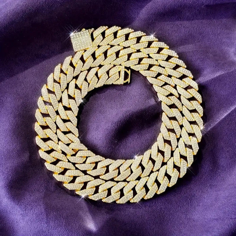 15mm Iced-out Cuban Necklace