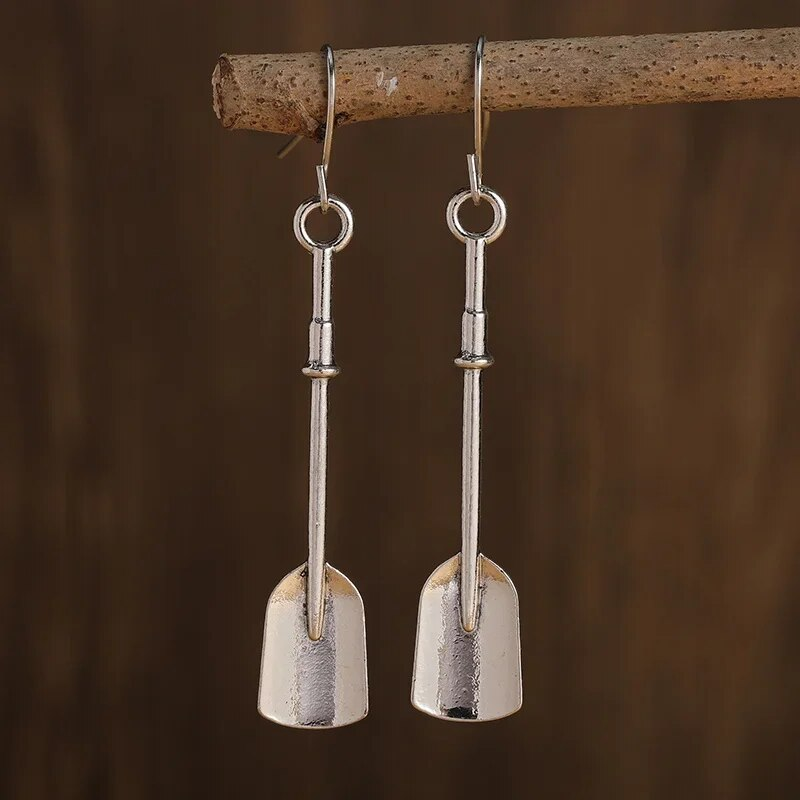 Silver Shovel Earrings