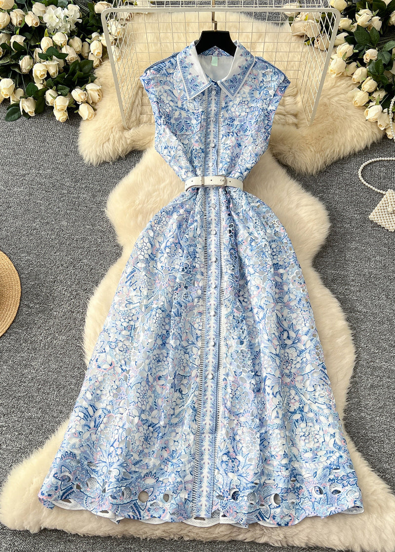 Khaki Cinched Lace Vacation Dresses Sleeveless