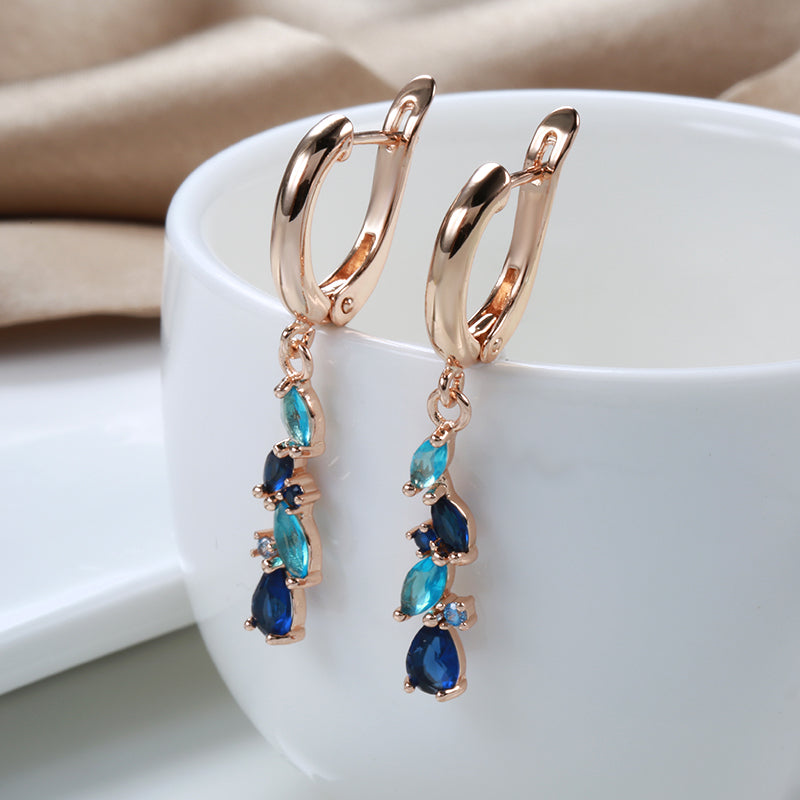 Blue Crystal Earrings