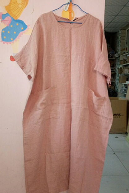 Cotton Linen Maxi Dresses Loose Clothes