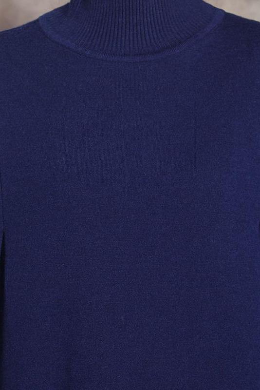 Pure Color Knitted High Neckline Dress