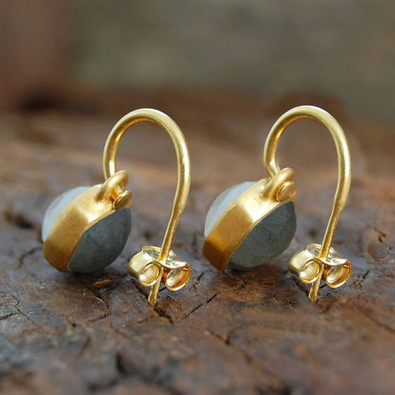 Golden Crystal Earrings