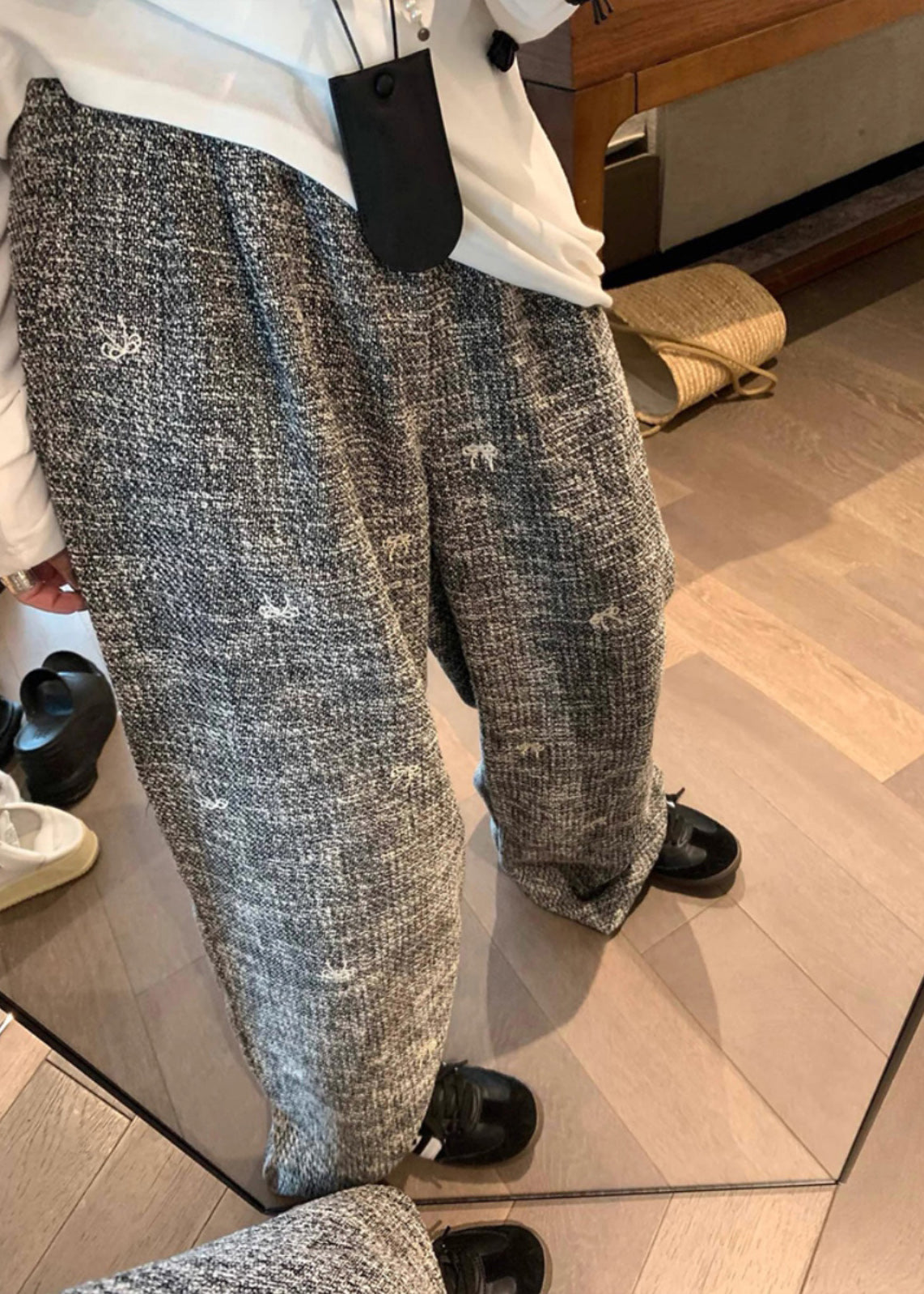 Khaki High Waist Wide Leg Pants Fall