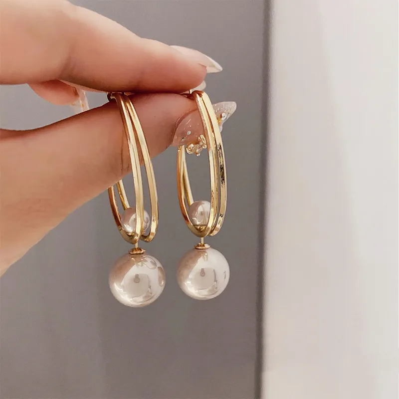 Baroque Gold Pearl Earrings