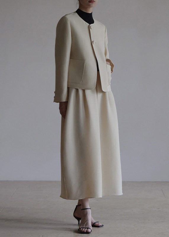 Classy Apricot Exra Large Hem Cotton Skirts Spring