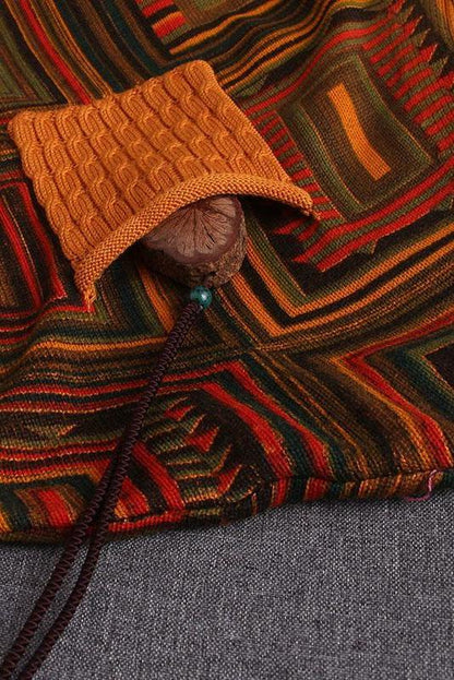 Knitted Thin Single Breasted V-neck Sweater