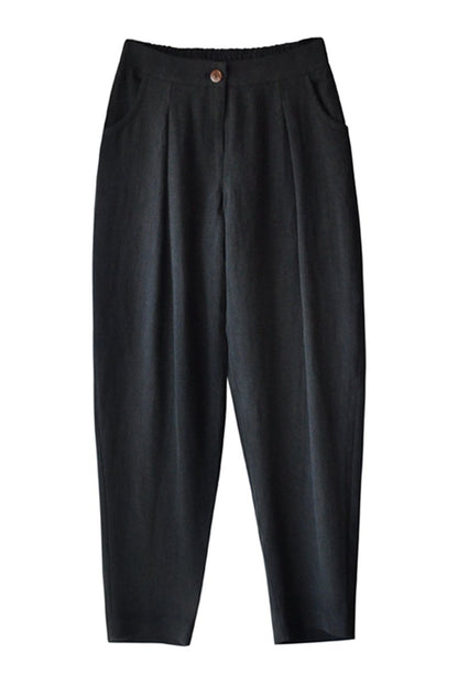 Long Cotton Linen Pencil Pants Loose Turnip Pants