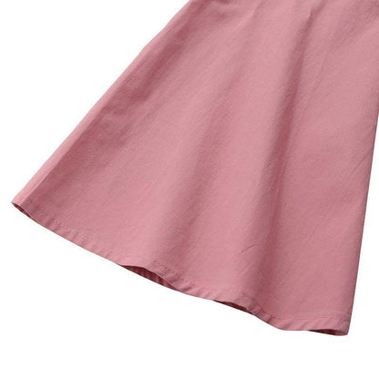 Summer Vacation Dress Spring Outfit Retro Dress With Large Pendulum Linen