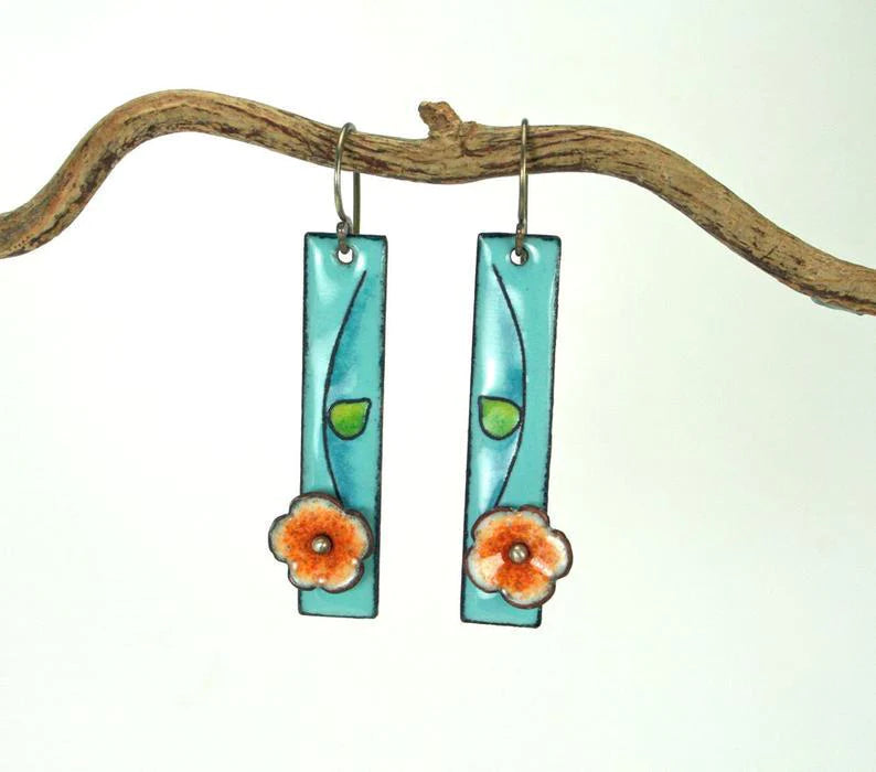 Enamel Earrings