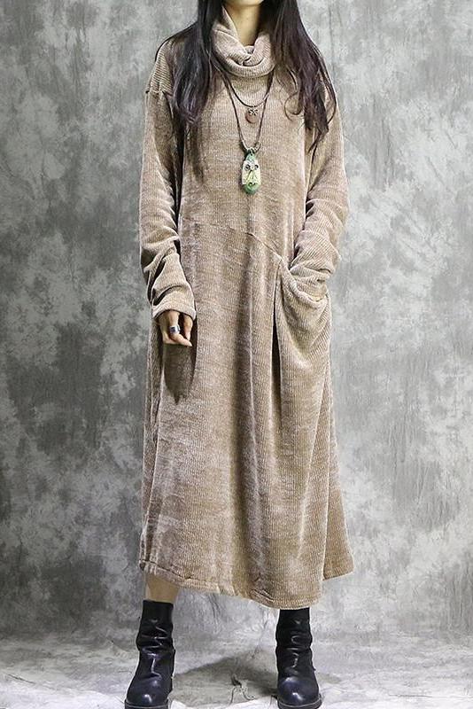 High Neck Maxi Dresses Spring Clothes