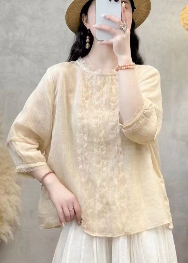 Black Oversized Patchwork Eyelash Linen Shirt Tops Bracelet Sleeve