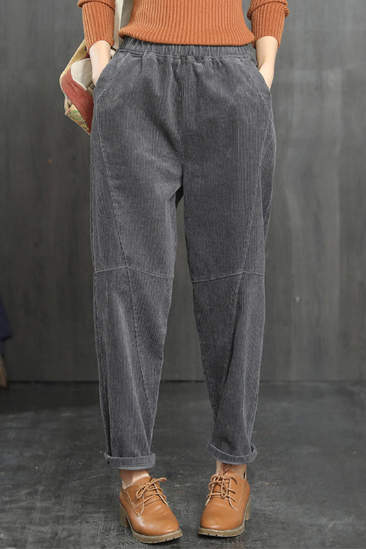 Loose Corduroy High Waist Slacks Harem Corduroy Pants