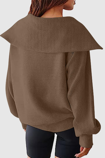 Street Color Zipper Turndown Collar Hoodies(6 Colors)
