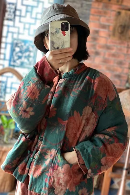 Print Double Layer Cotton Jacket