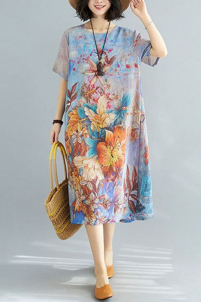 -new Diy Summer Print Dress