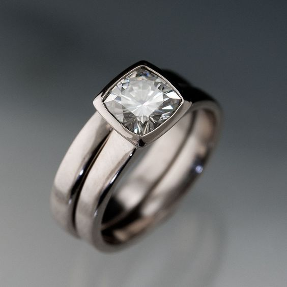 Silver Two Layer Zirconia Ring