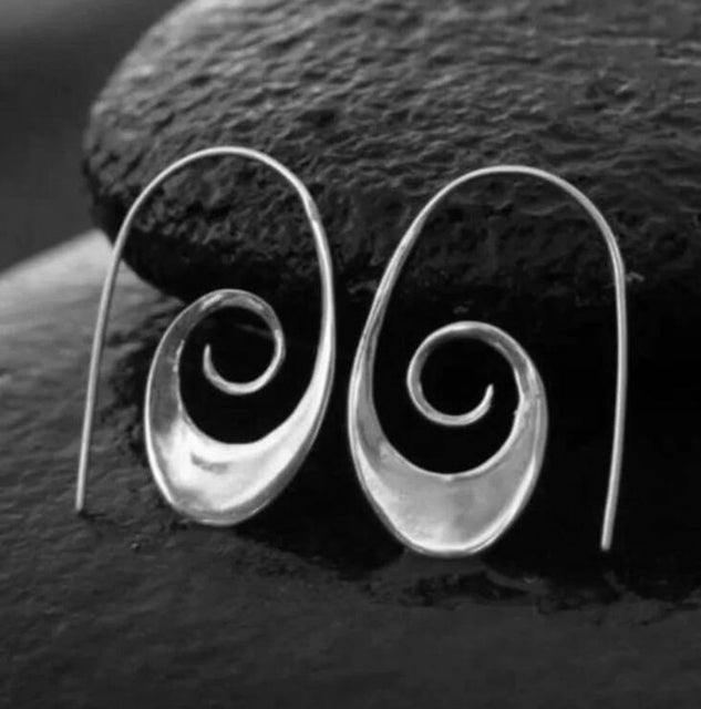 Gold Spiral Earrings