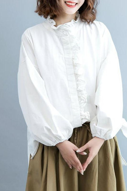 Cotton Shirt Fall Tops