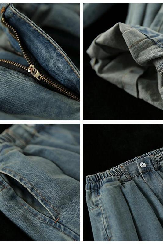 Loose Wide-leg Blue Jeans Denim Pants