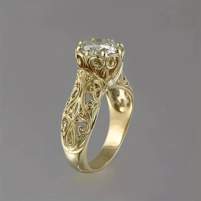 Gold & Zirconia Ring