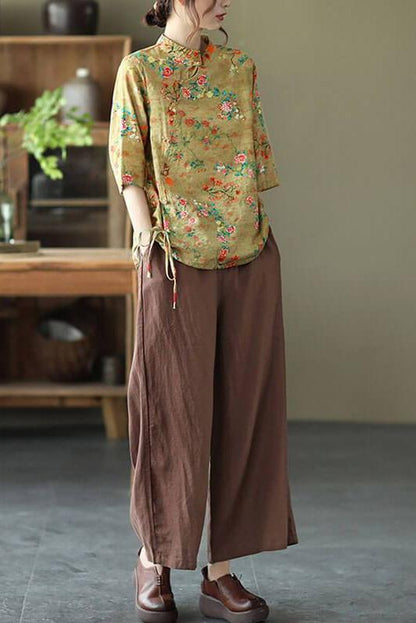 Cotton Linen Irregular Shirt