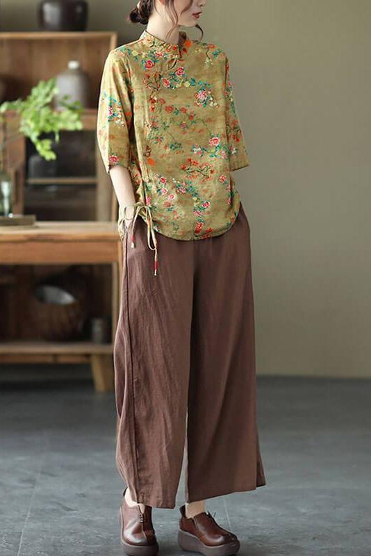 Cotton Linen Irregular Shirt
