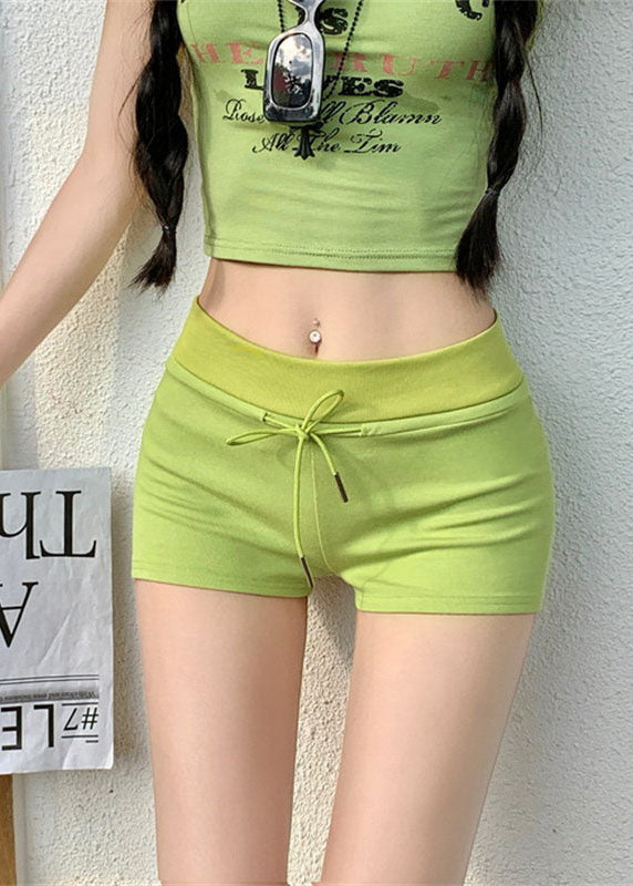 Summer White Low Rise Thin Workout Gym Shorts