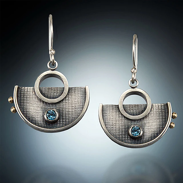 Crescent Silver Earrings