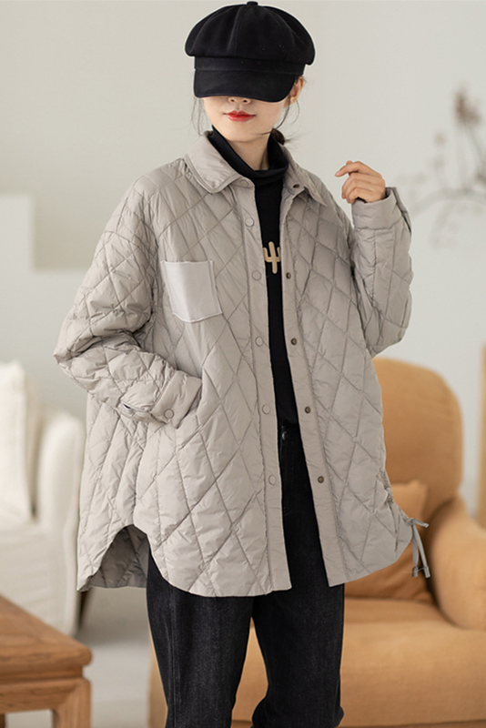Winter New Color Gray Duck Down Jacket
