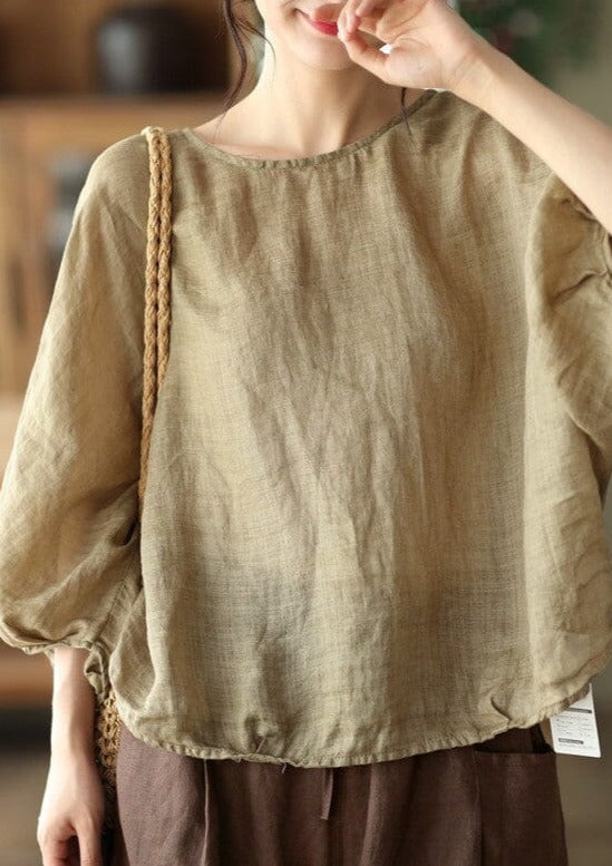Summer Loose Linen T-shirt