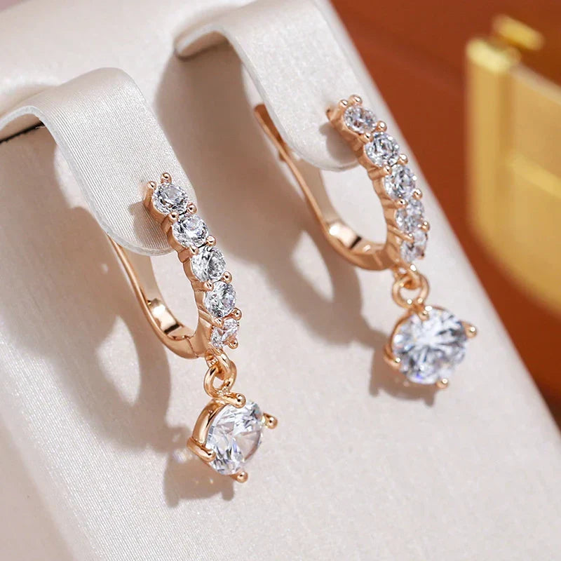 White Zirconia Earrings