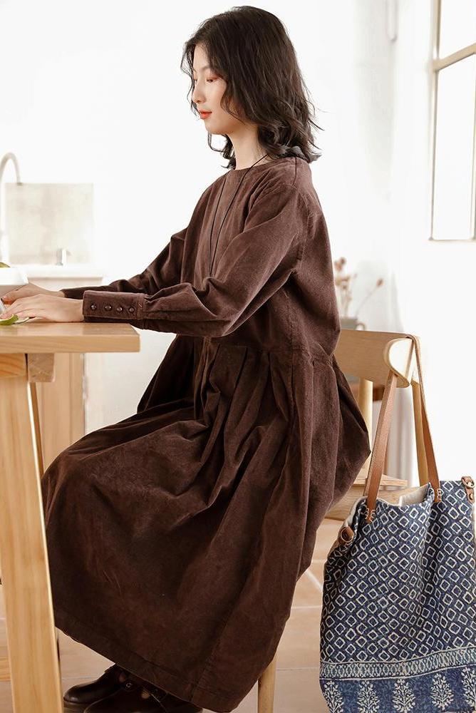 Corduroy a Line Dresses