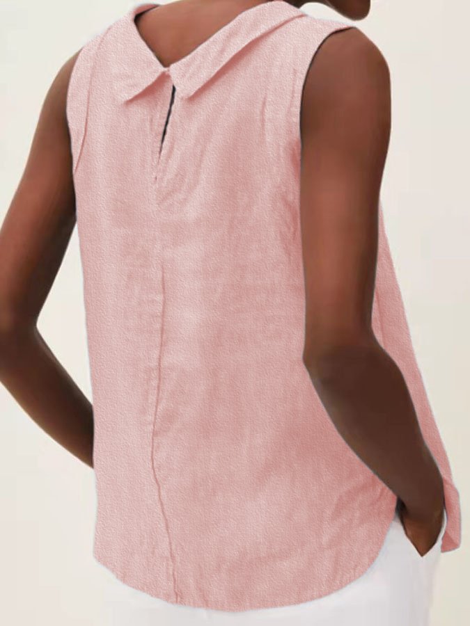 Color Cotton and Linen T-shirt