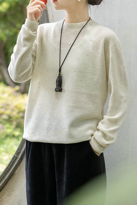 Winter All-match Wool Knitted Sweater Starry Yarn Bottoming Sweater