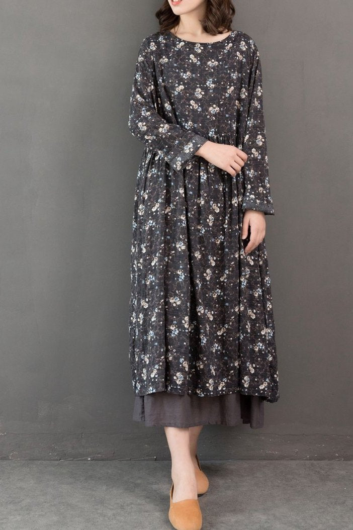 Gray and Yellow Cotton Dresses