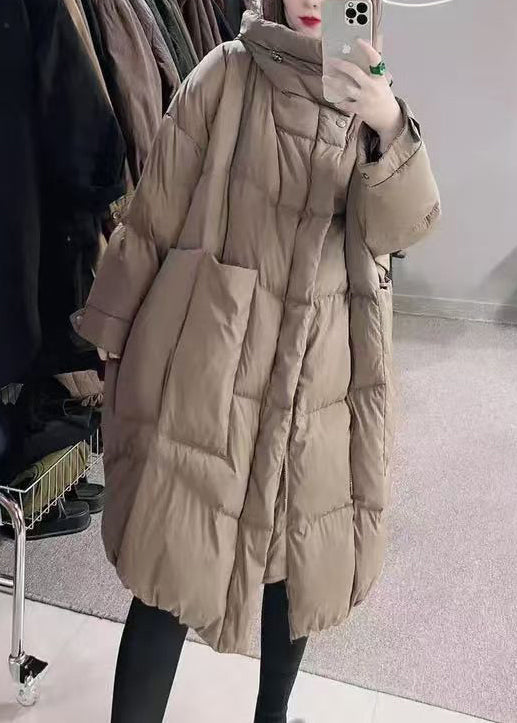 Italian Rose Hooded Pockets Duck Down Parka Winter