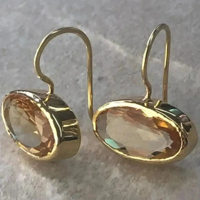 Orange Stone Earrings
