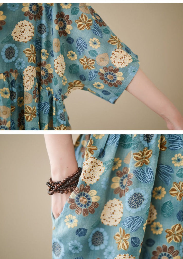 Swing Loose Cotton Printed Dress