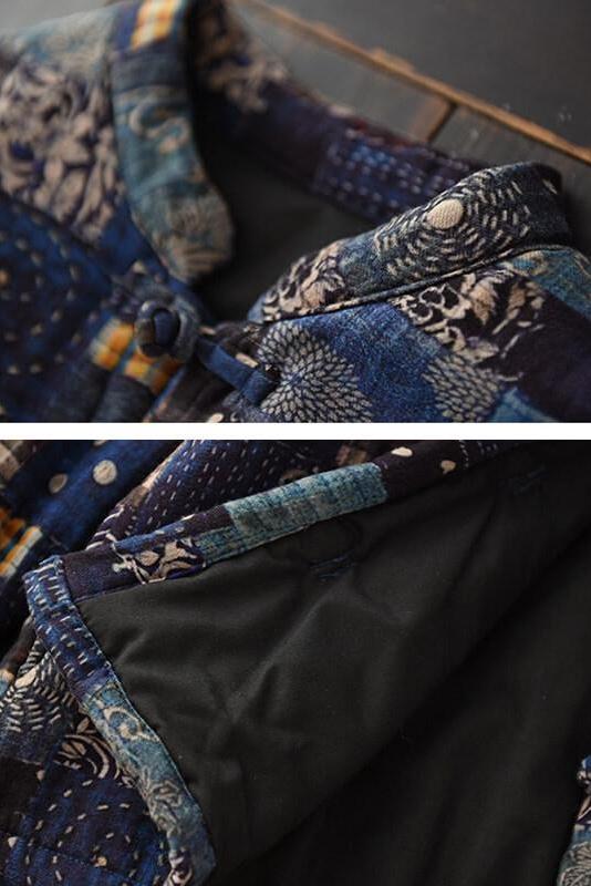 Limited Stock- Retro Thick Warm Print Cotton Coat