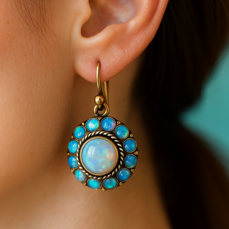 Estate Opal Earrings