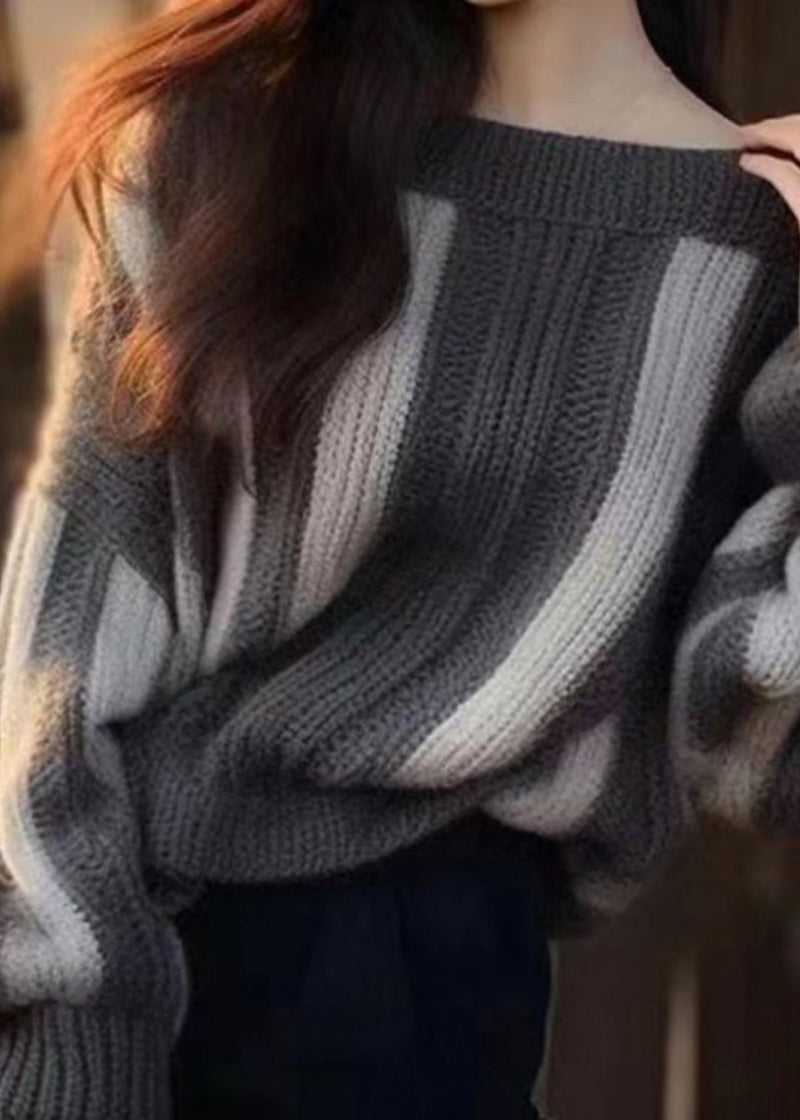 Grey Original Design Cozy Knit Sweater Winter