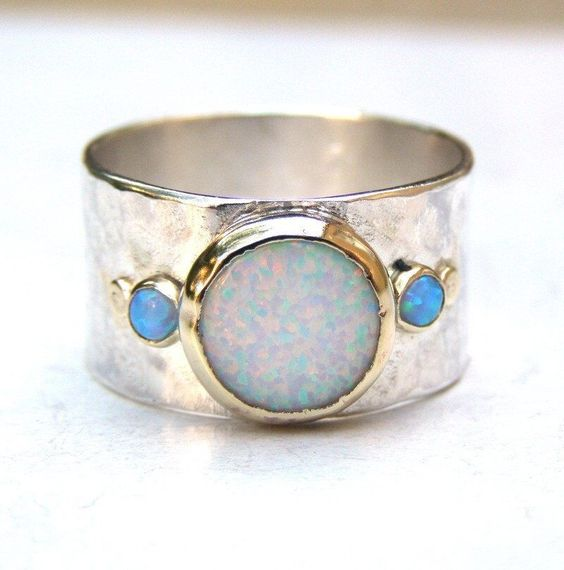 Opal Silver Ring