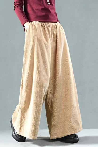 Limited Stock- Retro Pure Color Autumn Corduroy Pants