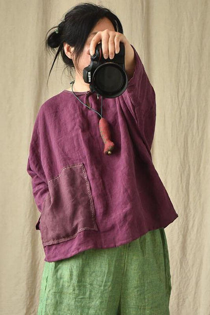 Patchwork Linen Shirt