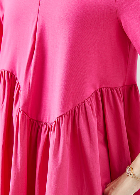 Rose Exra Large Hem Cotton Long Dresses Summer